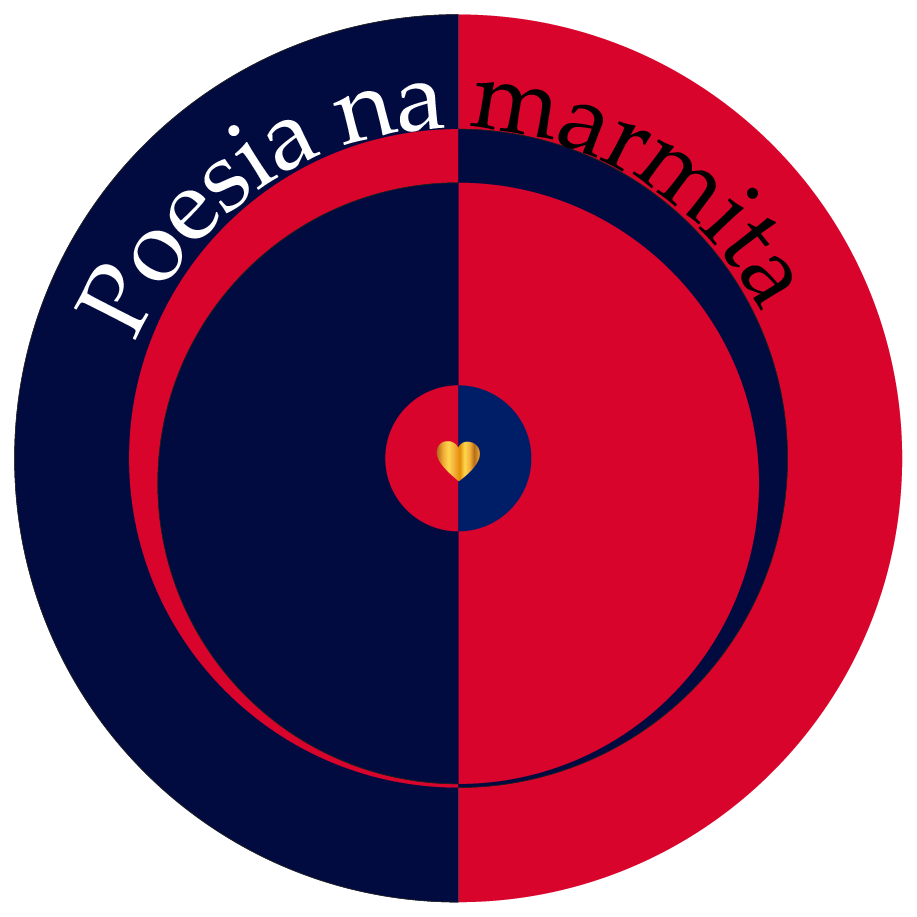 Poesia Visual: logo com a frase "Poesia na marmita"